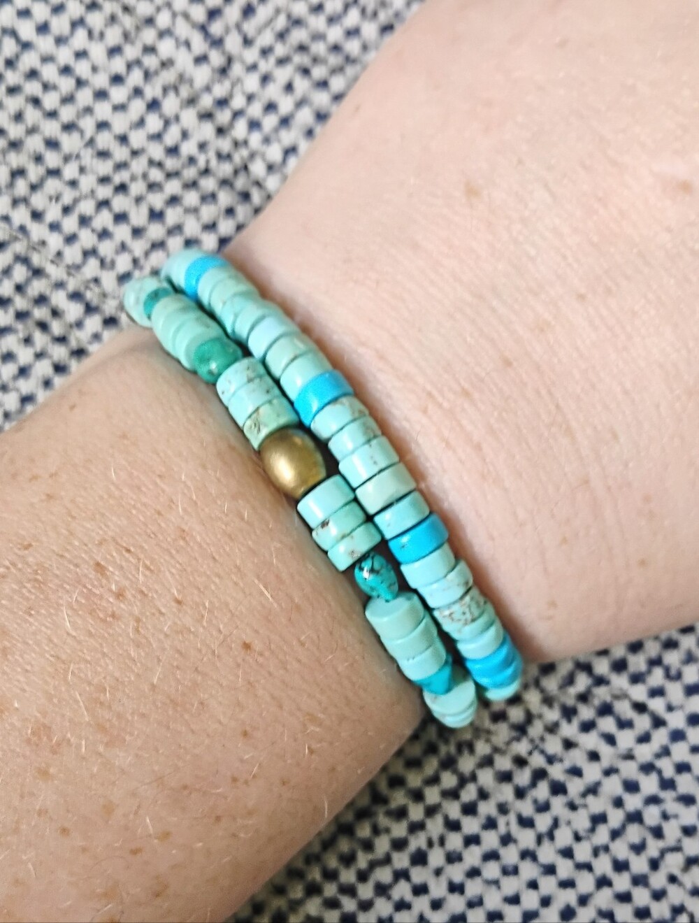 'Turquoise Party' Handmade Bracelet - Picture 5 of 6